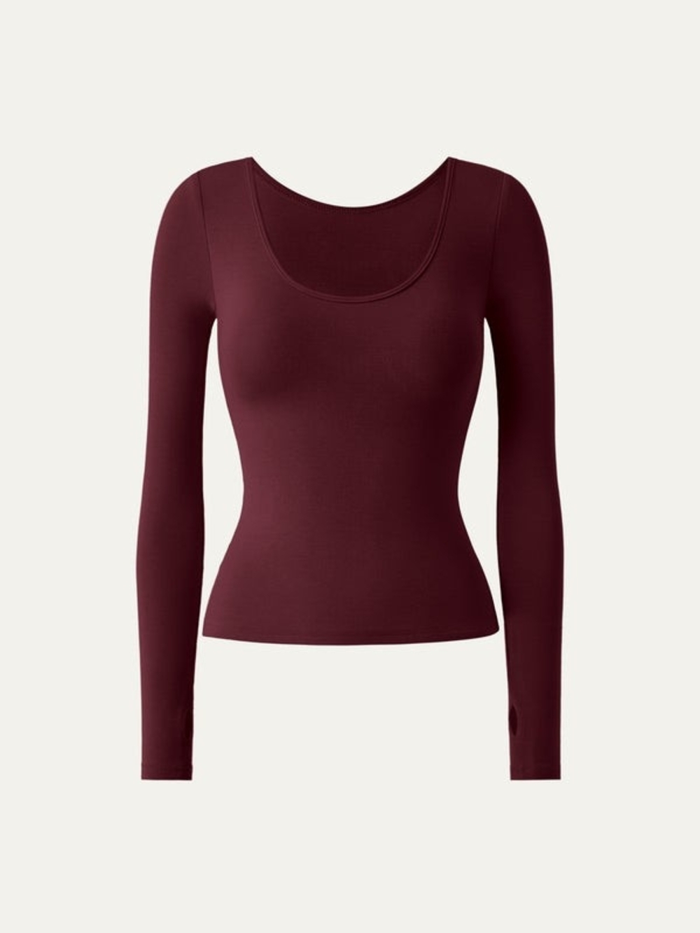 OGL Eco-MiYaMoon® Lyocell-Wool Round Neck Long Sleeve Reversible Top